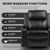 COMHOMA Swivel Rocker Recliner Chair with Heat and Massage, PU Leather Rocking Sofa Home Recliner for Living Room Home Theater Office - 4 of 4