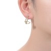 Delicate 14K Gold Plated Drop Earrings Featuring Mother of Pearl and Sparkling Cubic Zirconia in a Graceful Butterfly Design for a Touch of Elegance - 2 of 2