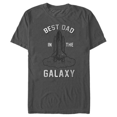 Men's Nasa Best Dad In The Galaxy Shuttle Lift-off T-shirt : Target