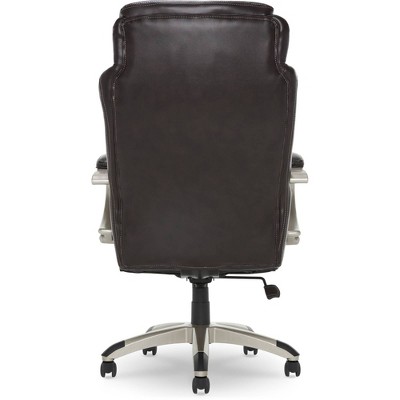 Roasted Chestnut Bonded Leather Executive Swivel Chair with AIR Lumbar Support