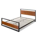 Suzanne Platform Bed with Headboard and Footboard Black - Zinus