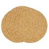 Saro Lifestyle Beaded Spiral Swirl Placemat (Set of 4), Beige, 14"x14" - 3 of 4
