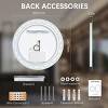 LED Bathroom Mirror Round Mirror With Light Toilet Mirror With Adjustable LED Color Temperatures,Anti-Fog,Wall Mounted Makeup Mirror-The Pop Home - 4 of 4