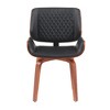JUJABU Set of 2 Mid-Century Modern 360° Swivel Dining Chairs with PU Leather Upholstery, Ergonomic Design for Kitchen and Office - 4 of 4