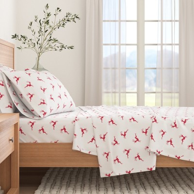 100% Cotton Holiday Flannel Sheet Set - Great Bay Home