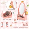 Infans 3-Piece Kids Room Furniture Set Vanity Table Dressing Mirror Storage Bench Seat - 3 of 4
