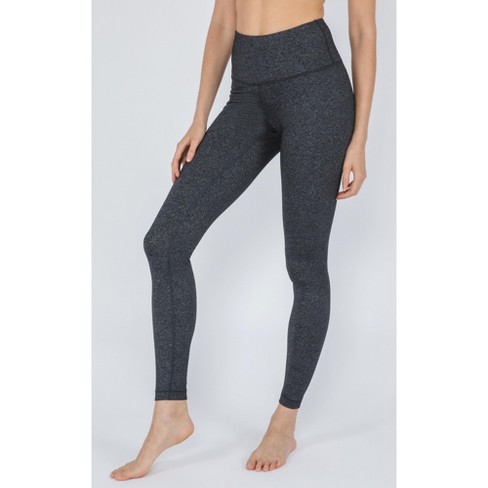 90 Degree By Reflex Womens Powerflex Polygiene High Waist Full Length  Legging - Heather Charcoal - X Small