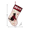 FIONECA LED Embroidered Linen Christmas Cat Stocking - 4 of 4
