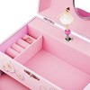 Kids Musical Jewelry Box for Girls with Drawer and Jewelry Set with Ballerina Theme - 2 of 4