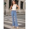Allegra K Women's Vintage High Waist Stretch Denim Bell Bottoms Jean Pants - 3 of 4
