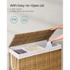 52.8 Gallon Foldable Laundry Hamper with Lid, Synthetic Rattan Storage Basket with Removable Liner & Handles, 200L Capacity, Natural - 2 of 4