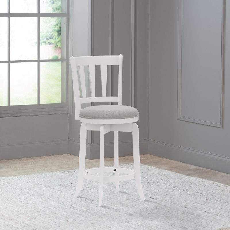 25.5&#34; Presque Isle Wood Swivel Counter Height Barstool White - Hillsdale Furniture, 3 of 14