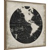 30"x30" World News Map I by Elizabeth Medley Framed Canvas Wall Art Print Bronze - Amanti Art: Modern Style, Polystyrene Frame - 2 of 4