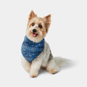 Hanukkah Brushed Fleece Dog Bandana - Wondershop™ One Size Fits Most - 1 of 3