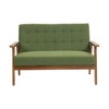 CAVINAS Modern Loveseat Sofa Upholstered Pu Leather 2-seat Couch with Wooden Leg for Apartment, Living Rooms - 2 of 4