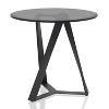 Borrego Round End Table Texture Black/Gray - miBasics: Modern Living Room Accent, Tempered Glass - image 3 of 4