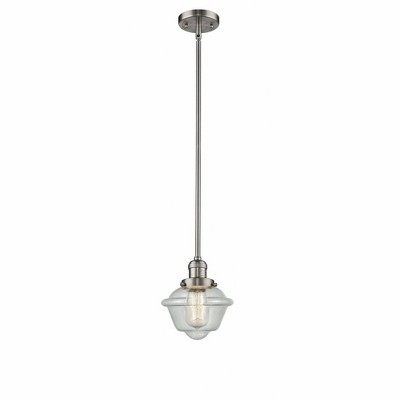 Oxford - 1 Light Stem Hung Mini Pendant In Traditional Style-8 Inches Tall and 7.5 Inches Wide