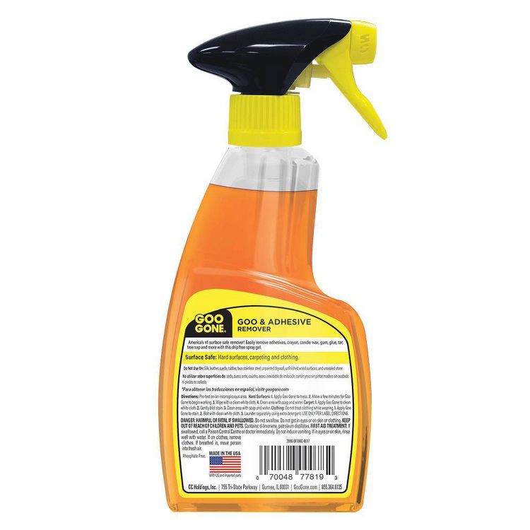 Goo Gone Citrus Adhesive Remover Spray Gel - 12 fl oz: Carpet Cleaner, Multipurpose Stain Remover, 2 of 7