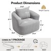 Sapphtopaz 360°Swivel Single Couches for Living Room Teddy Upholstered Round Couch with Pillow High-Resilience Sponge Sofa Chair for Bedroom - 2 of 4