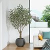 DR.Planzen 7ft UV Resistant Fake Eucalyptus Tree with Grey Tall Planter, Artificial Eucalyptus Tree for Indoor Outdoor Home Decor, Big Faux Plant - 4 of 4