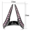 Slickblue Women’s Ruthenium Finish Stainless Steel Ring with Synthetic Light Amethyst Crystal, Sizes 5-10 - 2 of 4