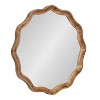 Kate & Laurel All Things Decor 28"x28" Hatherleigh Round Scallop Mirror: Wall Mount, Transitional Decor - 4 of 4