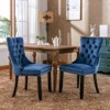 CENGHU Modern Velvet Upholstered Dining Chairs Set of 2, Kitchen Side Chairs with Wood Legs and Nailhead Trim, for Dining Room, Living Room - 2 of 4