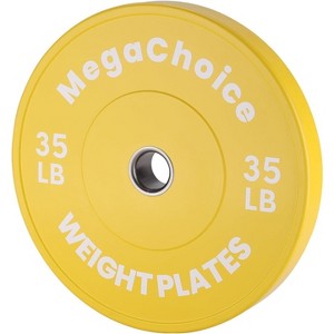Rubber Bumper Weight Set - 2 Inch Barbell Plates for Home Gym Strength Training - 1 of 4