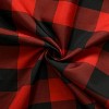 Buffalo Check Fabric Shower Curtain 72" x 72" Burgundy/Black by Sweet Home Collection® - 2 of 4