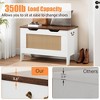 Storage Chest, Storage Bench with Safety Hinge, Flip Top Wood Blanket Storage Trunks Chest for Entryway, Living Room - 3 of 4