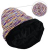 Anna-Kaci Winter Slouchy Beanie Hat Colorful Stretchy Knit Long Baggy Slouch Skull Cap for Women- Purple - 4 of 4