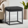 Ottoman Bench, Vanity Chair Stool, Small Ottoman, Ottoman Table, Footstool, Reversible Top, Load 660 lb - 2 of 4