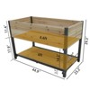 Maggift Planters New Style Iron-Wood Combined Growing Beds with Feet and Storage Racks Suitable for Various Places, White, 44.9"*23.3"*29.3" - 3 of 4