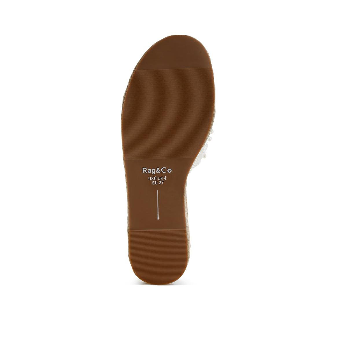 Обувь Rag & Co Womens Yakna Pearl Embellished Woven Flats 8 — фото 6