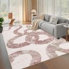 Modern Abstract Stripe Area Rugs for Living Room Ultra Soft Thin Low Pile Washable Carpet Indoor Non Slip Carpet Office Home Decor - 2 of 4