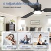 Airsurfer 42 Inch Black Wood Ceiling Fan, Quiet DC Motor Indoor Outdoor Ceiling Fans With Lights Remote Control - 4 of 4