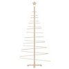 Wooden Christmas Tree for Decoration 70.9" Solid Wood Pine - 3 of 4
