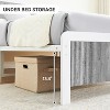 coucheta Bed Frame with Wave Wood Headboard and Footboard, Sturdy Metal Platform Bed with Under Storage - 4 of 4