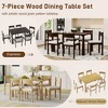 7-Piece Dining Set with Wood Table and 6 Upholstered Chairs - 4 of 4