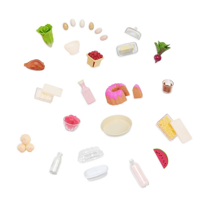 Our Generation Perfectly Fresh Mini Fridge &#38; Play Food Accessory Set for 18&#34; Dolls, 6 of 8
