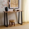 Adella Wood Console Table - CNS3704A - Natural/Black - Safavieh - 2 of 4