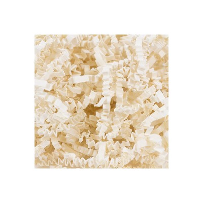 JAM Paper Colored Crinkle Cut Shred Tissue Paper 2 oz Ivory 1192445