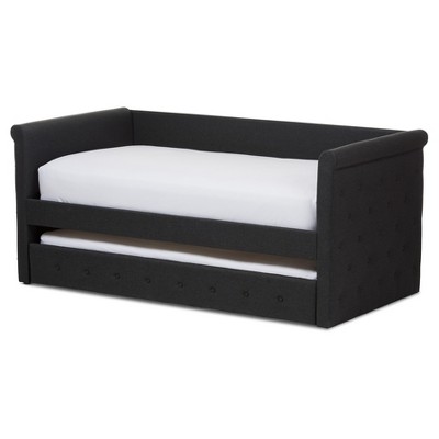 Twin Alena Modern And Contemporary Fabric Daybed with Trundle - Baxton Studio