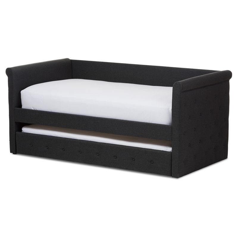 Twin Alena Modern And Contemporary Fabric Daybed with Trundle - Baxton Studio, 1 of 7