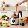 JIONJOY Food Processor Blender Combo - 6 Cup, 2 Speeds, Safety Lock, 1.5L Glass Jar for Vegetable Dough Meat Puree - 2 of 4