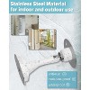 DOMETOUR Magnetic Door Stoppers 2 Pack, Heavy Duty Stainless Steel Door Stopper, Adhesive & Screws, Wall/Floor Mount, White - 2 of 4