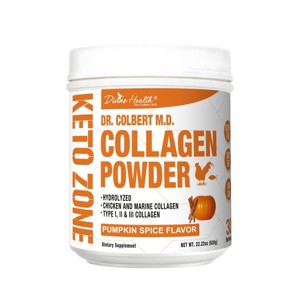 Hydrolyzed Type I, II & III Collagen Drink Mix Powder - Sugar Free Pumpkin Spice Flavor Divine Health by Dr. Colbert - 22.22oz - 1 of 2