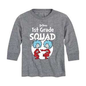 Boys' - Dr. Seuss - 1st Grade Squad Thing 1 and Thing 2 Long Sleeve Graphic T-Shirt - 1 of 4