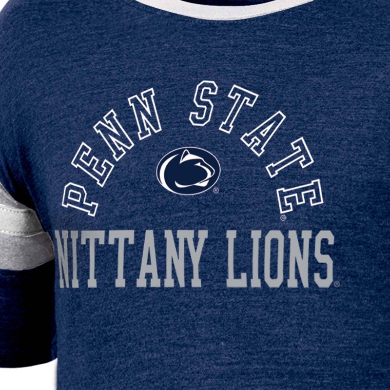 NCAA Penn State Nittany Lions Girls&#39; Short Sleeve Striped Shirt, 3 of 4