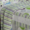 Slickblue King Size 3PC Bubbles Cotton Quilt Set — Vermicelli Quilted, Machine Washable, 2 Shams Included - 4 of 4